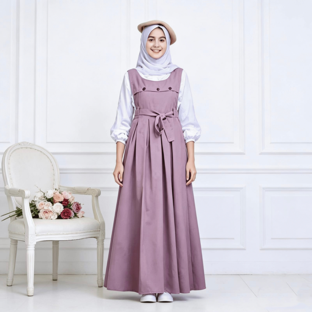 Gamis Lebaran Anak Remaja Perempuan Muslimah Tanggung Terbaru Kekinian 2026