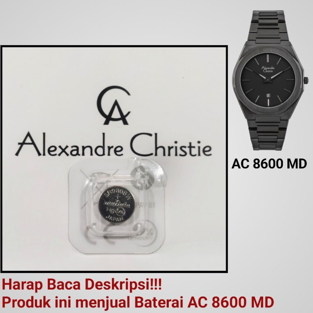 Baterai Jam Tangan Alexandre Christie AC 8600 MD