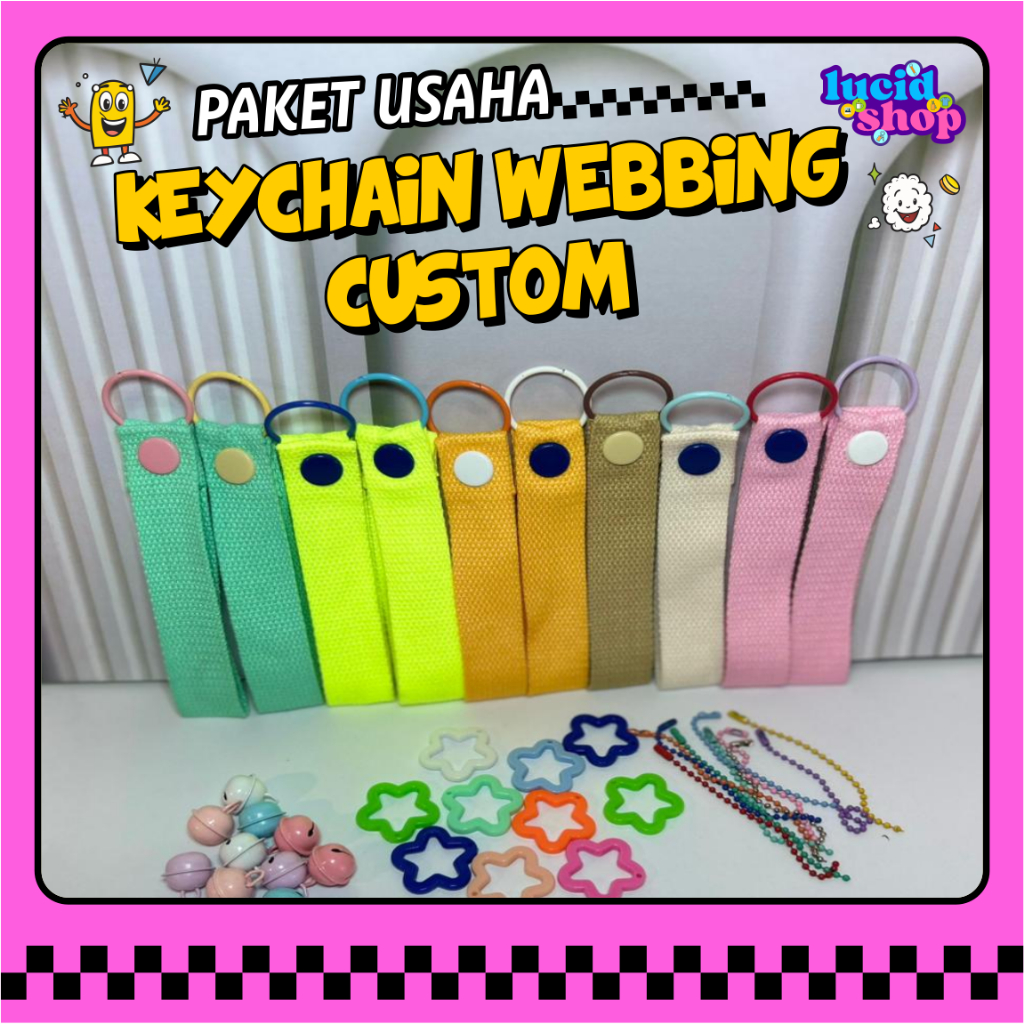 Paket Usaha Keychain Webbing DTF by lucid shop
