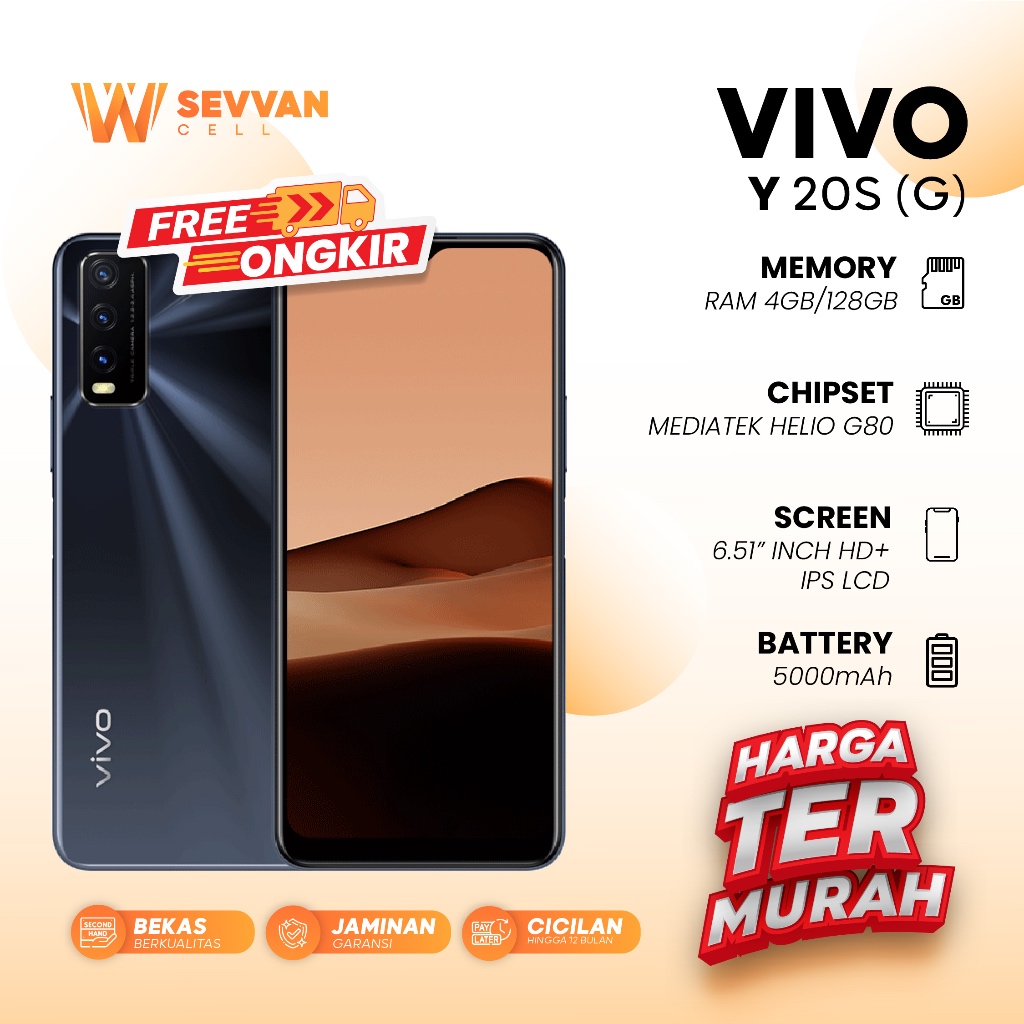 Handphone Vivo Y20S G Ram 4 128 GB