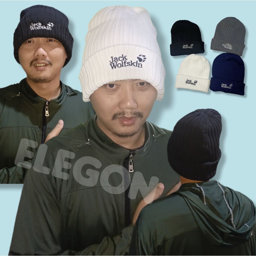 Kerpus Rajut Outdoor Jws Winter - Topi Skyboo Tebal Kupluk Gunung - Beanie Hat Winstopper