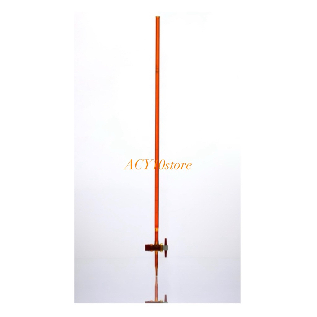 IWAKI Buret / Burette, Amber, Teflon Stopcock 10ml, 25ml, 50ml