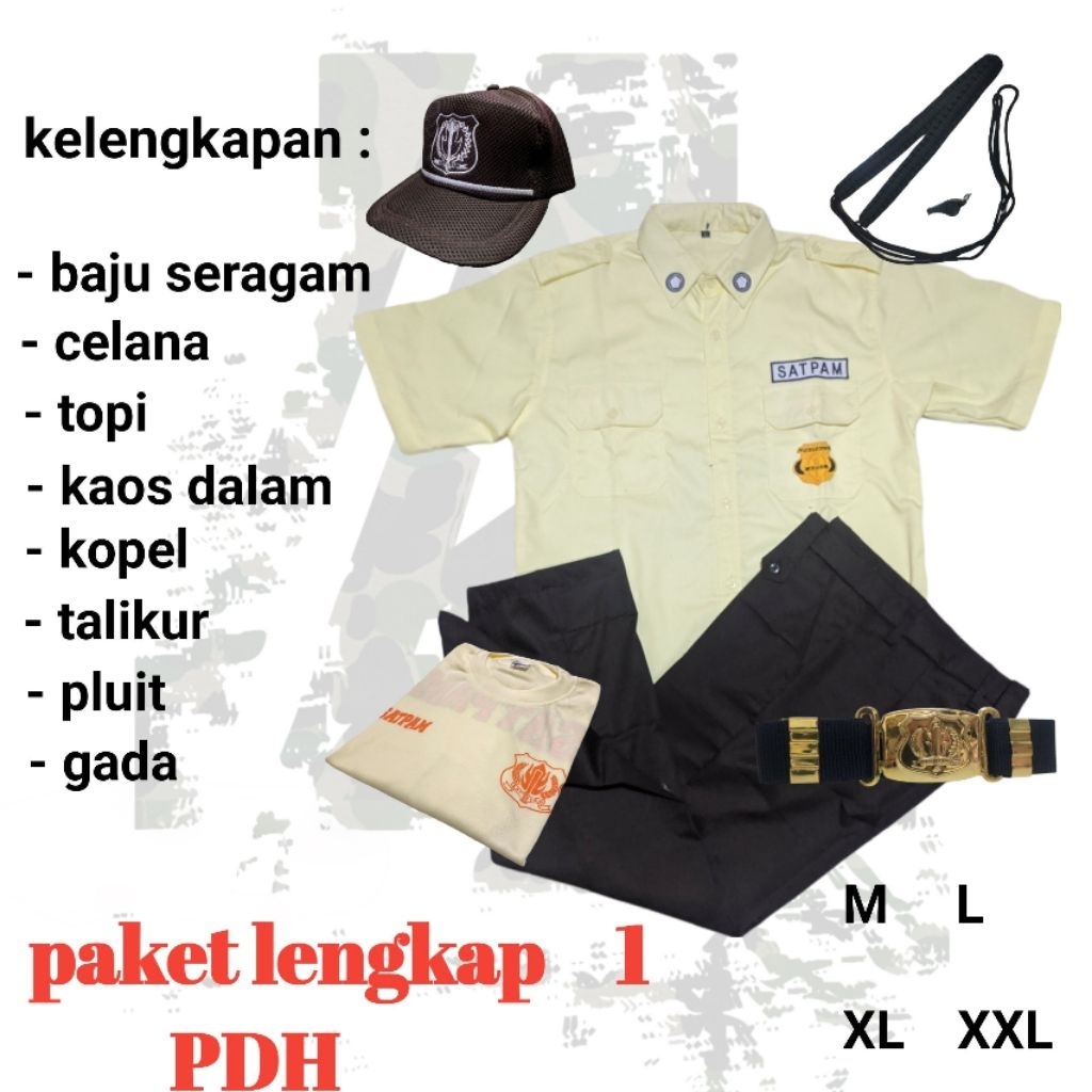 SERAGAM SATPAM PDH PDL PREMIUM TERBARU