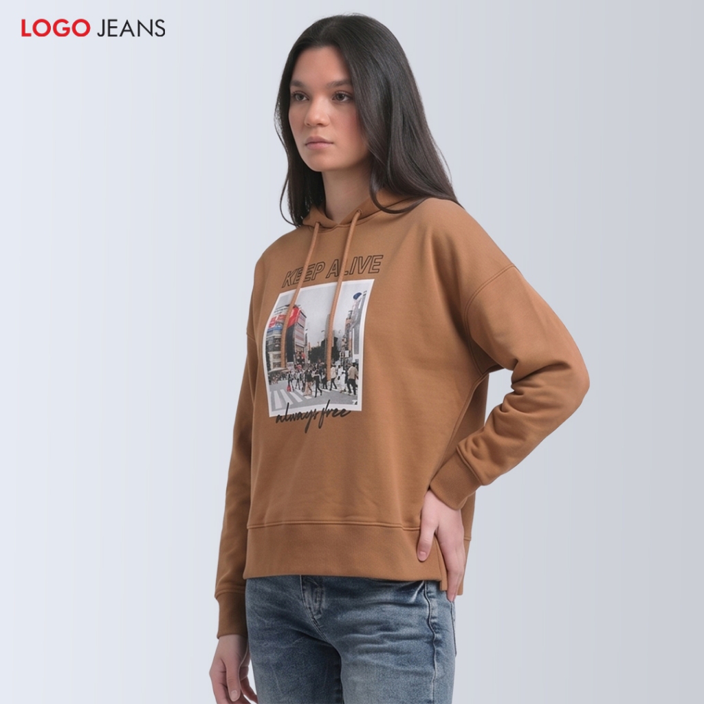 Logo Jeans - Sweater Hoodie Wanita Patricia 34416L1BW