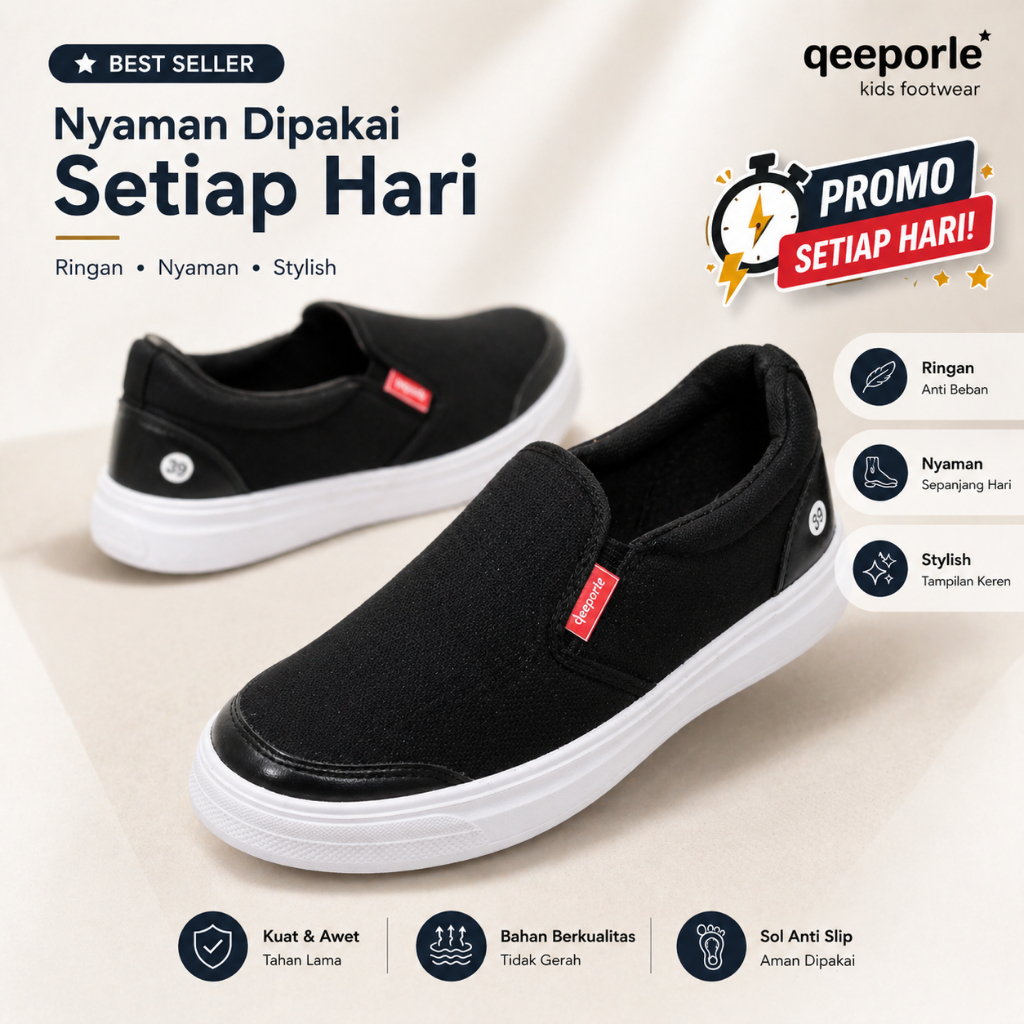 sepatu dewasa sepatu slipone peylon bagus trendy nyaman di pakai sepatu laki-laki/perempuan size 39-