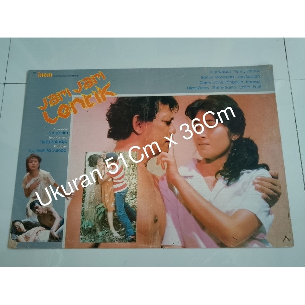 Poster Bioskop Lobby Card Bioskop Poster Bioskop Film Indonesia Jari-Jari Lentik Original