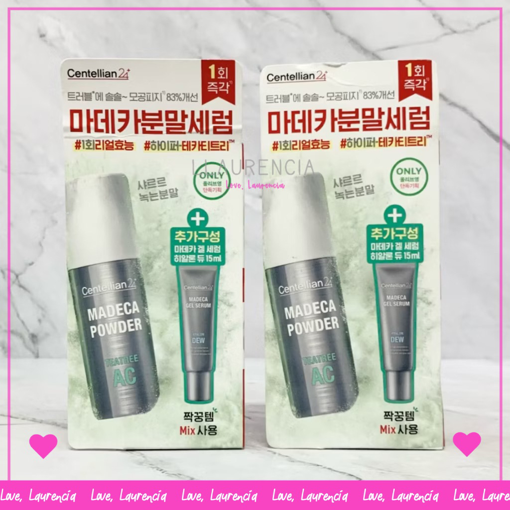 EXP 02/27 Centellian 24 Madeca Powder Tea Tree AC + BONUS Madeca Gel Serum Hyalon Dew