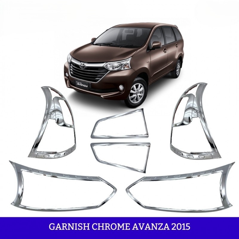 Garnish Toyota Avanza Daihatsu Xenia 2015-2018 Chrome - Lis Lampu Avanza Xenia