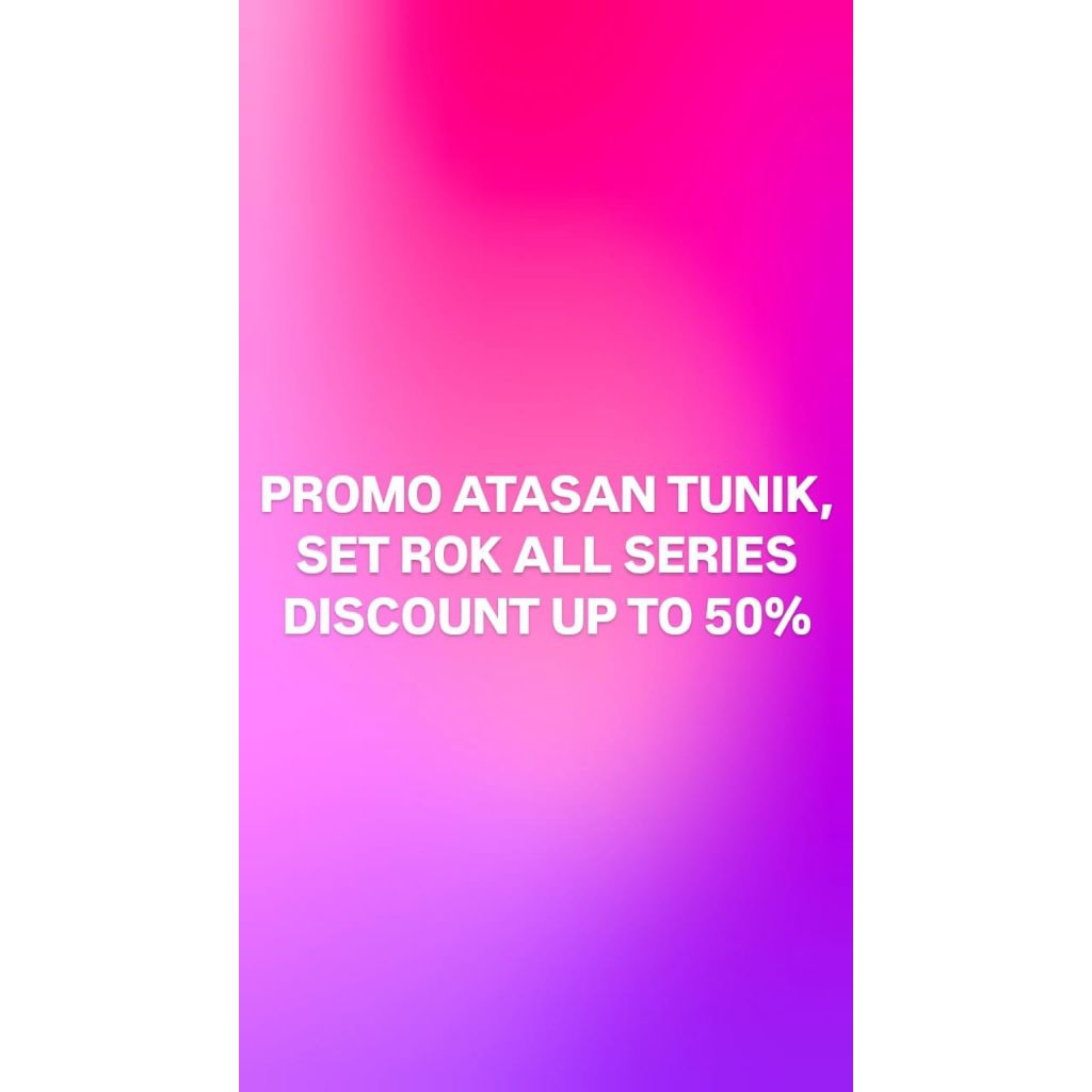 PROMO ATASAN TUNIK, SETELAN ROK ETHICA. DISKON UP TO 50%