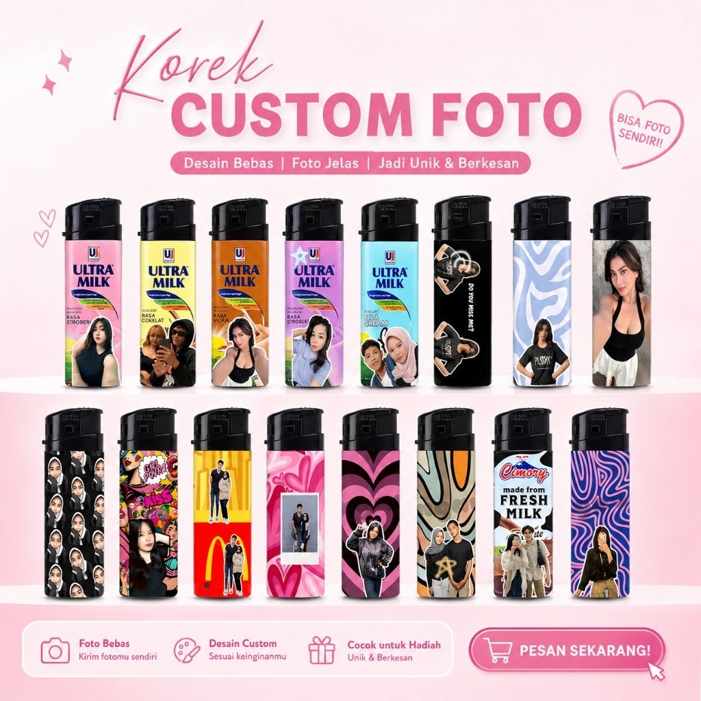 Korek Custom Bebas Gambar | Korek Cricket Custom