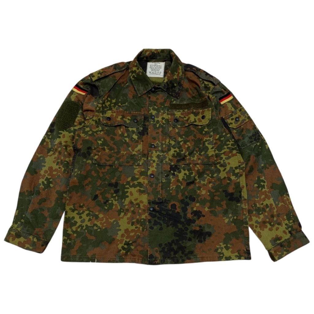 Authentic German Army Flecktarn Jacket Bundeswehr Camo Military Surplus Uniform Camouflage Shirt