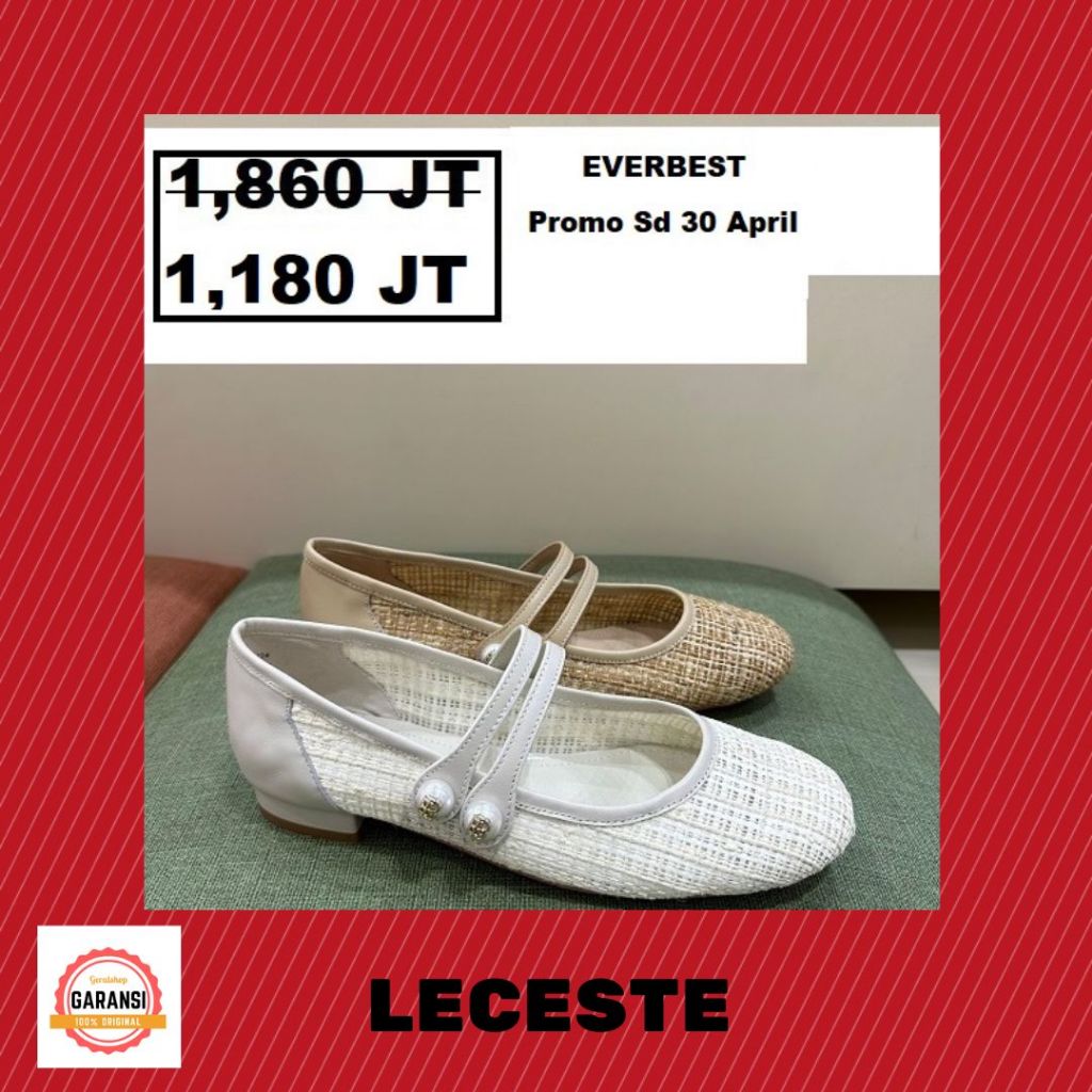 Sepatu flat Wanita seri LECESTE EVERBEST ORIGINAL 100%