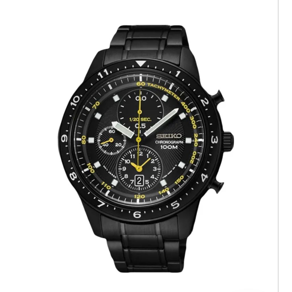 Jam Tangan Seiko Chronograph SNDF43P1 Quattz 100M Original