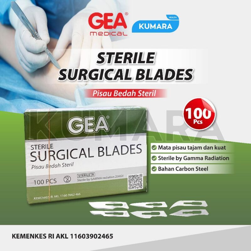[HARGA PER PCS] | Pisau Bedah / Surgical Blade Merek GEA No 10,  11, 13 Kualitas Bagus