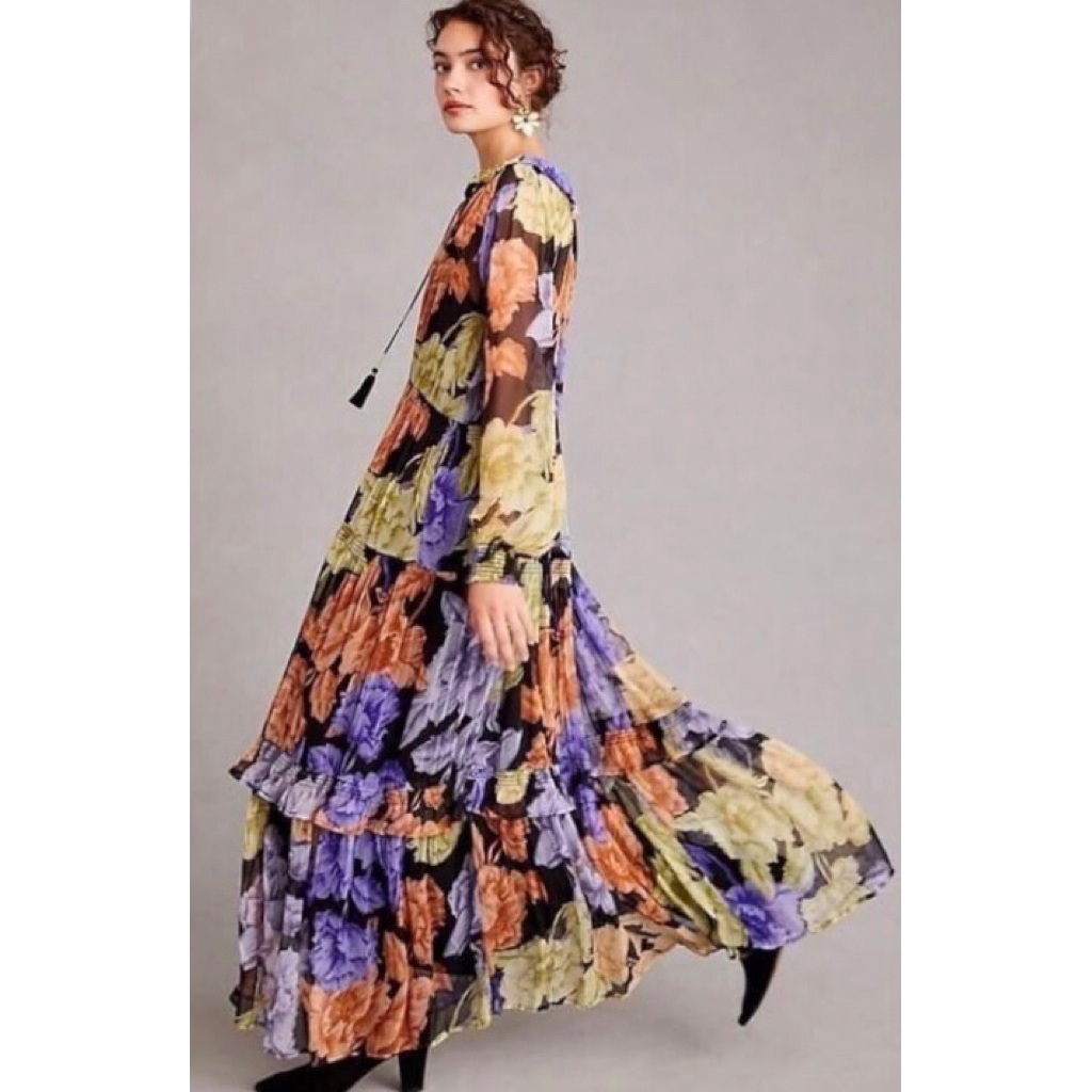 Anthropologie Marais Tiered Dress