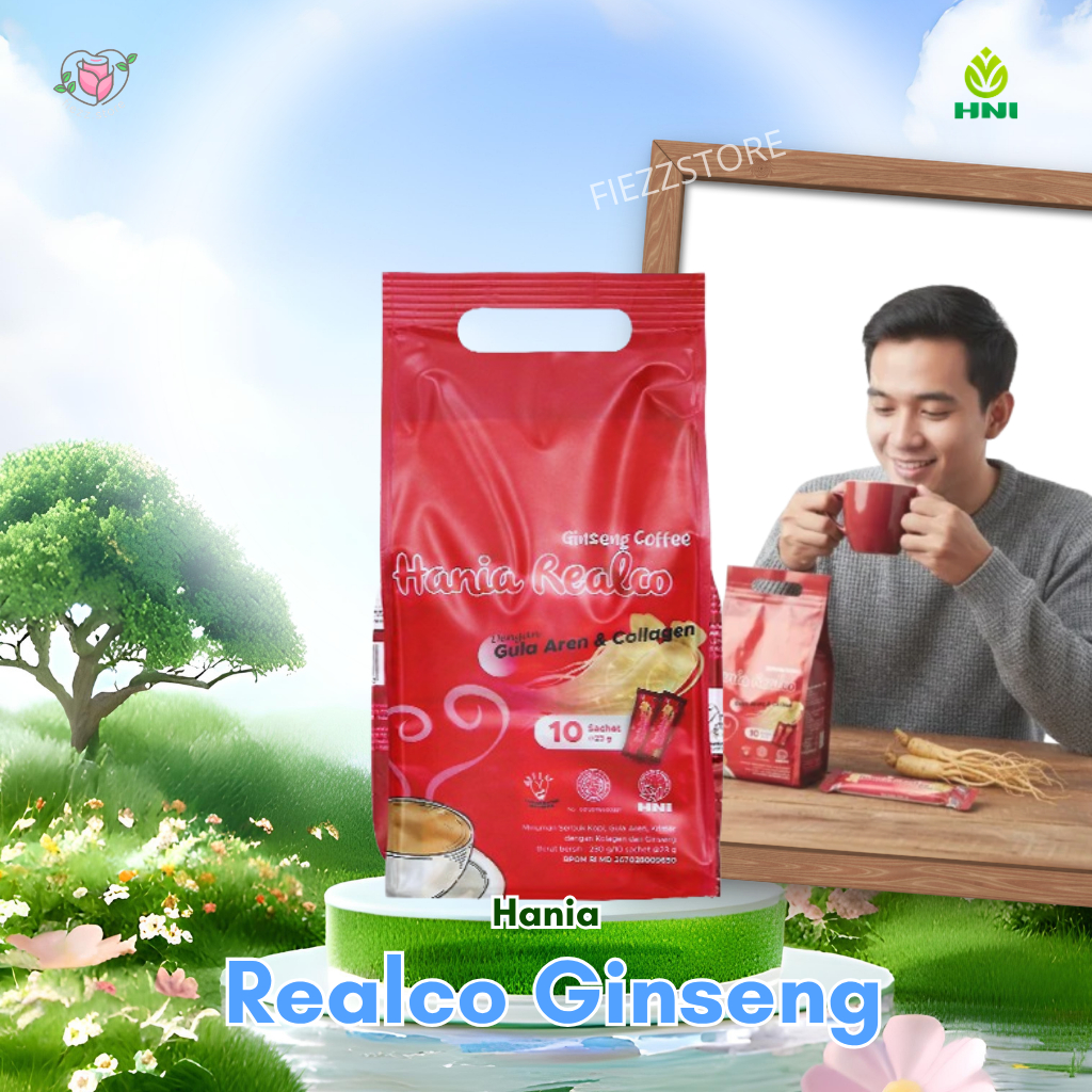 Hania Realco Ginseng Coffee 10 sachet - HNI HPAI BPOM Kopi Ginseng