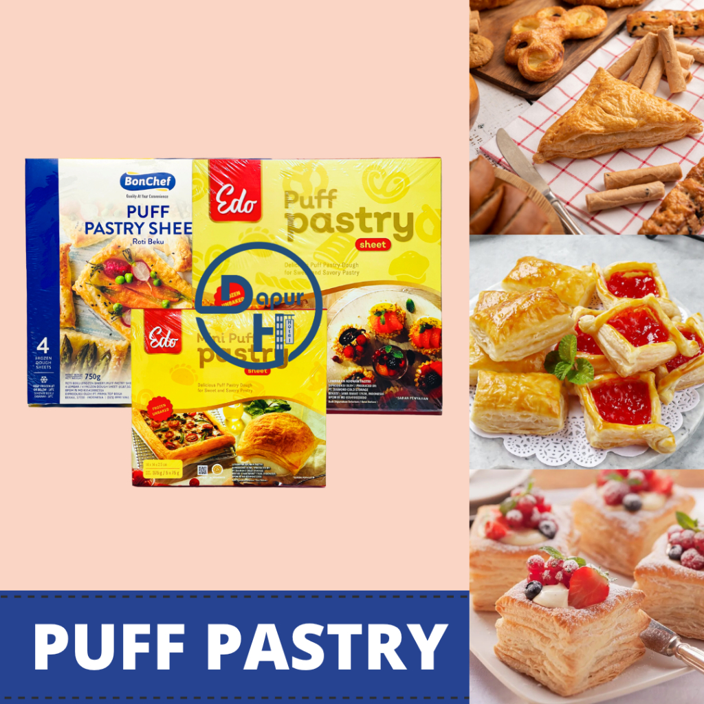 PUFF PASTRY Sheet EDO & BONCHEF 750 g Halal // Kulit Zuppa Soup // DH
