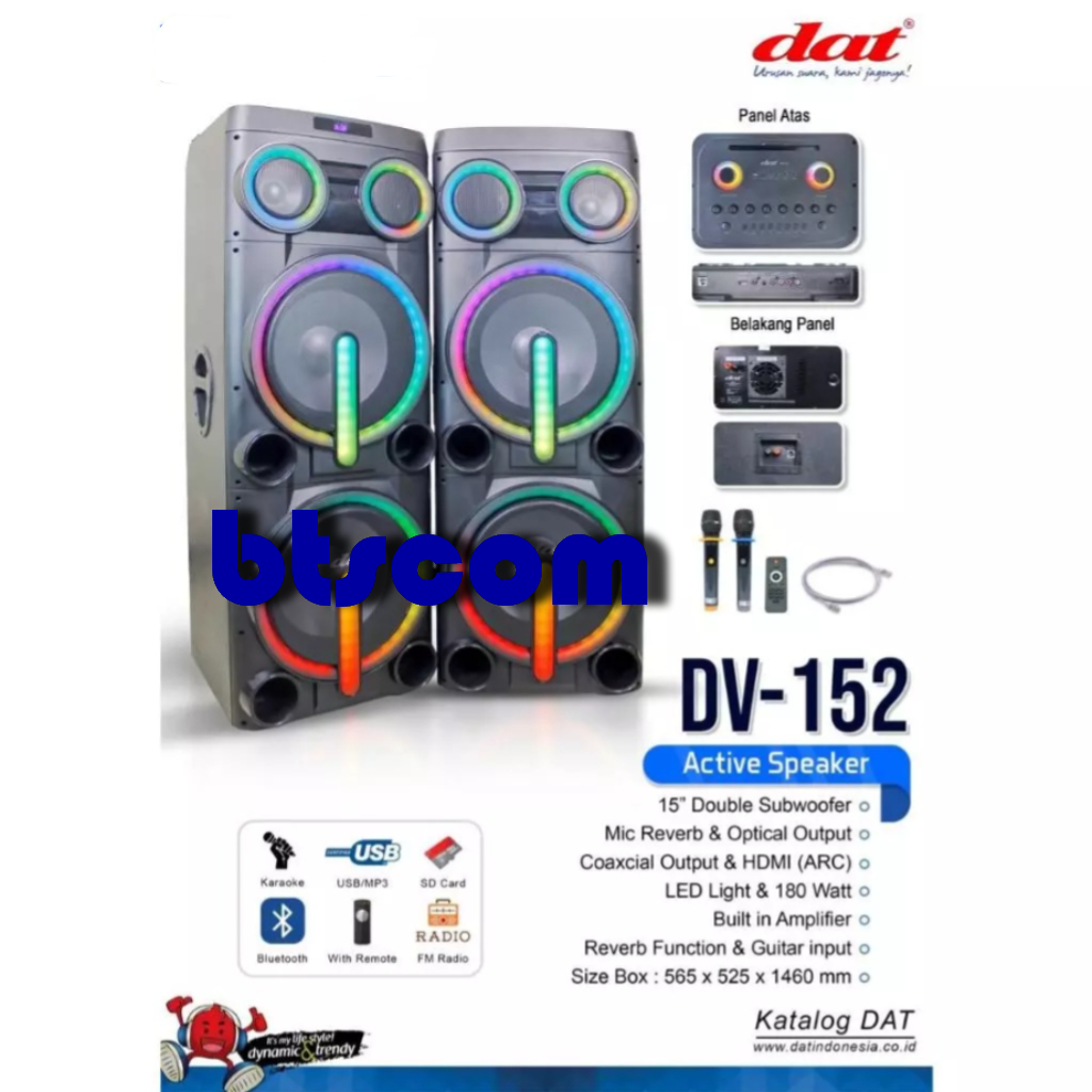 Speaker aktif pasif dat 15 inch dv152 karaoke bluetooth dv 152 aktiv pasiv