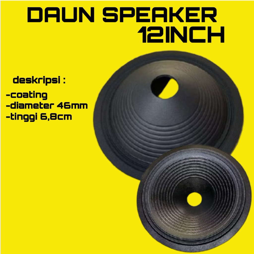 daun speaker 12inch lubang 46mm