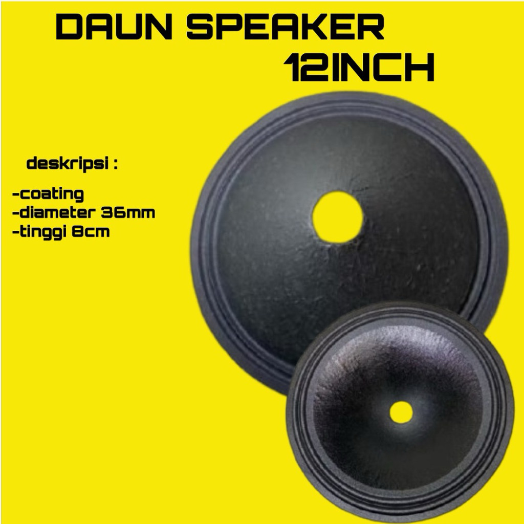 DAUN SPEAKER 12 INCH LUBANG 36mm tebal