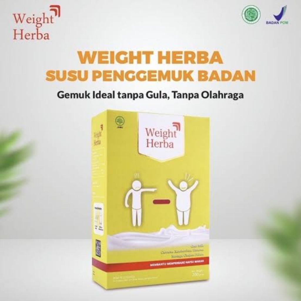 WEIGHT HERBA - Susu Herbal Bantu Menambah BB Ideal dan Meningkatkan Nafsu Makan
