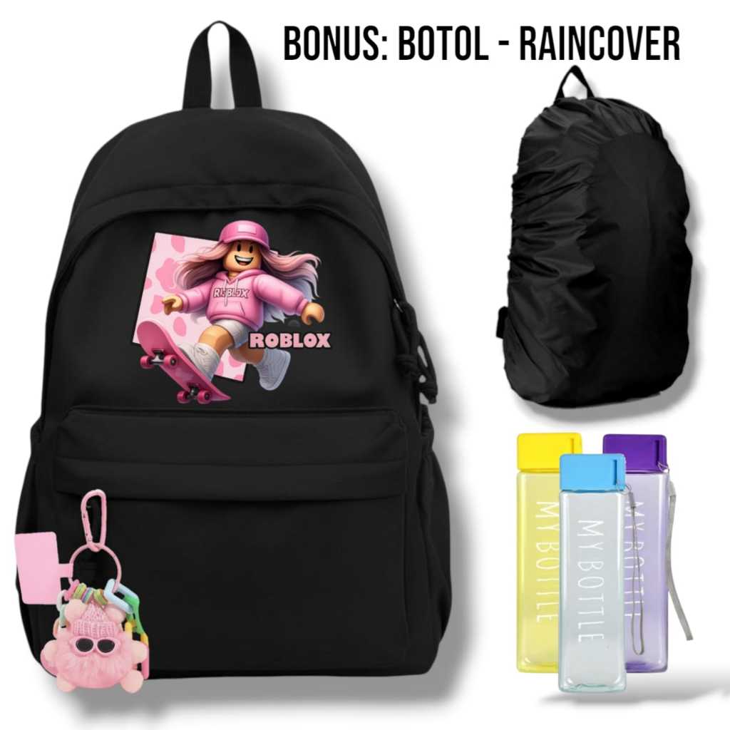 TAS SEKOLAH ANAK PEREMPUAN KARKATER ROBLOX KEKINIAN - TAS RANSEL ANAK SEKOLAH CEWEK SD SMP SMA - TAS