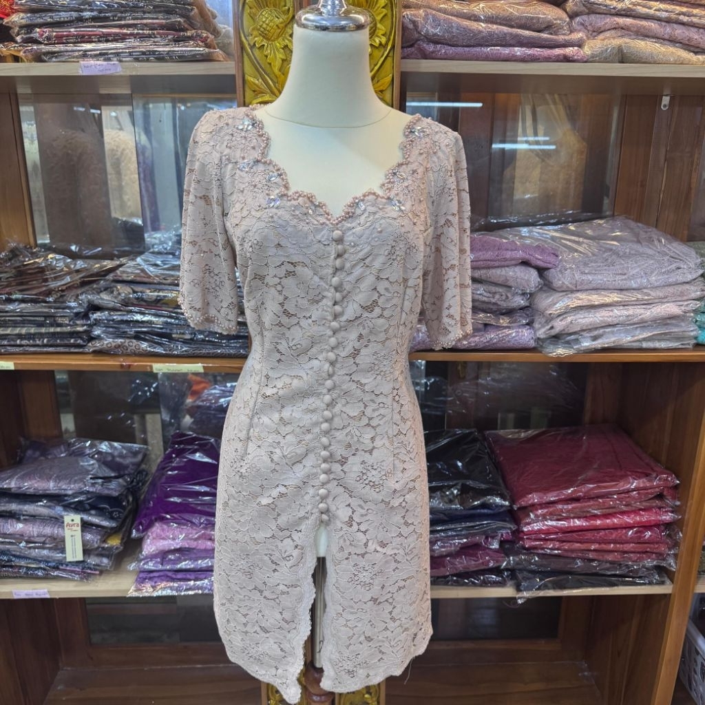 Dress Kebaya Coklat Susu