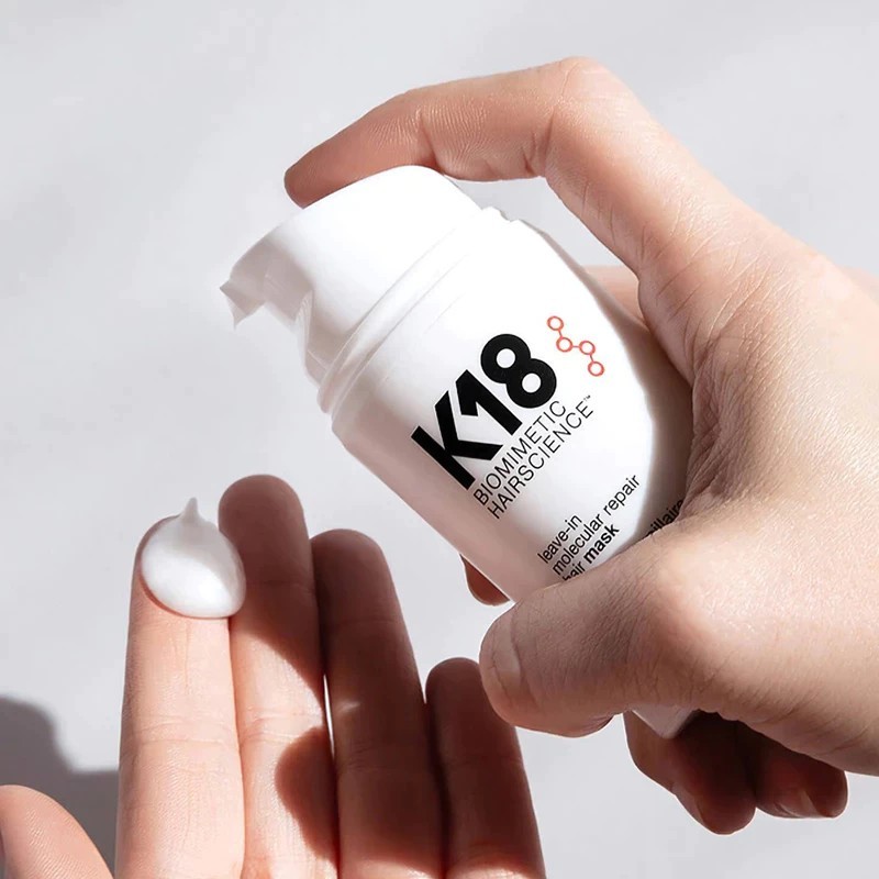 K18 Biomimetic Hair Mask 4 Menit Perbaiki Rambut Rusak Bleaching & Perm | Peptida Aktif Vegan Tanpa 