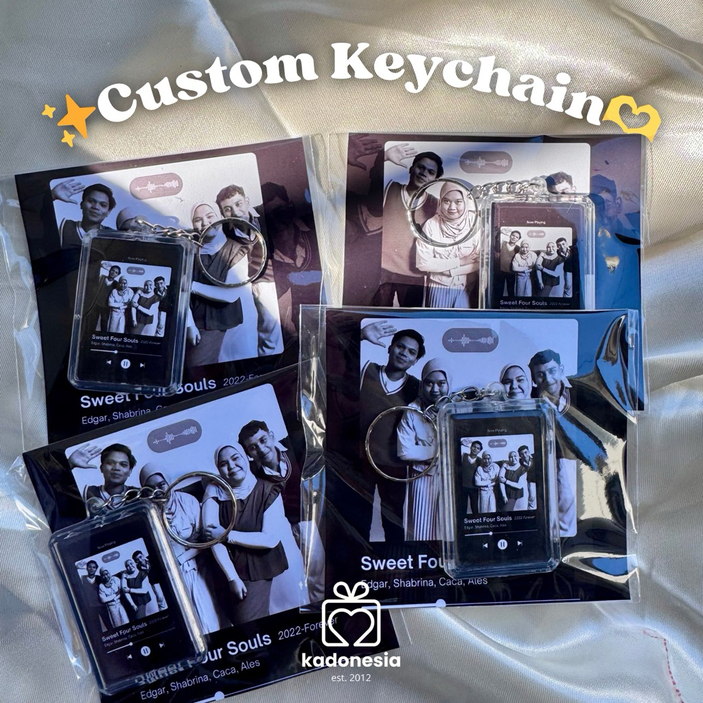 Ganci Custom / Keychain Custom Foto / Farewell Gift / Ganci Spotify
