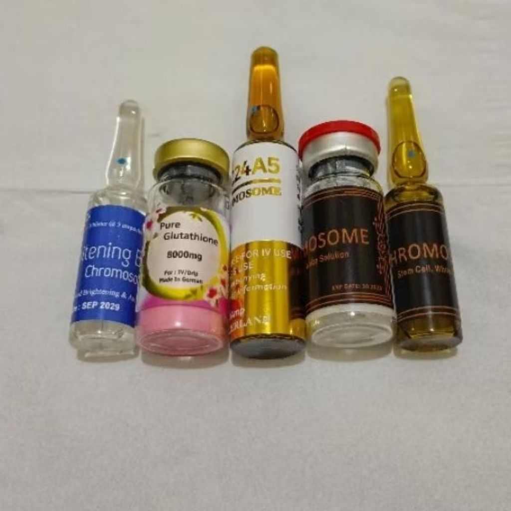 Paket pure pink glutation Boster whitening sIc gold Stem cell