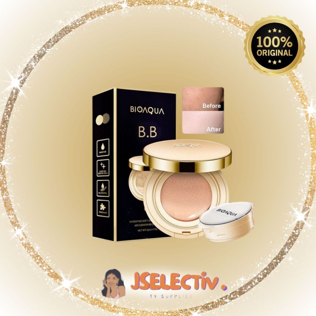 BIOAQUA CUSHION BB CREAM - SHADE LENGKAP // JSELECTIV X JHON KOSMETIK // FOUNDATION BIOAQUA - ORI BP