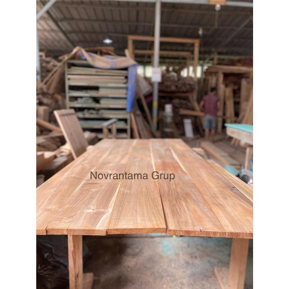 kayu jati perhutani TPK 2x15x200cm / papan jati 20mm x 150mm x 2000mm / papan kayu jati asli serut h