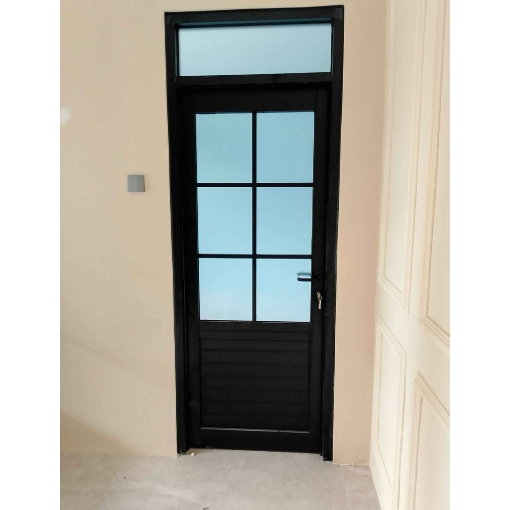 PINTU KAMAR MANDI MOTIF KACA FULL ALUMINIUM
