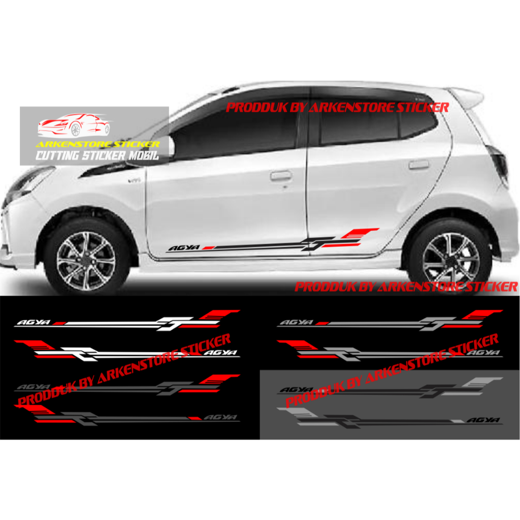 Stiker mobil agya sticker cutting stiker list sporty mobil toyota agya