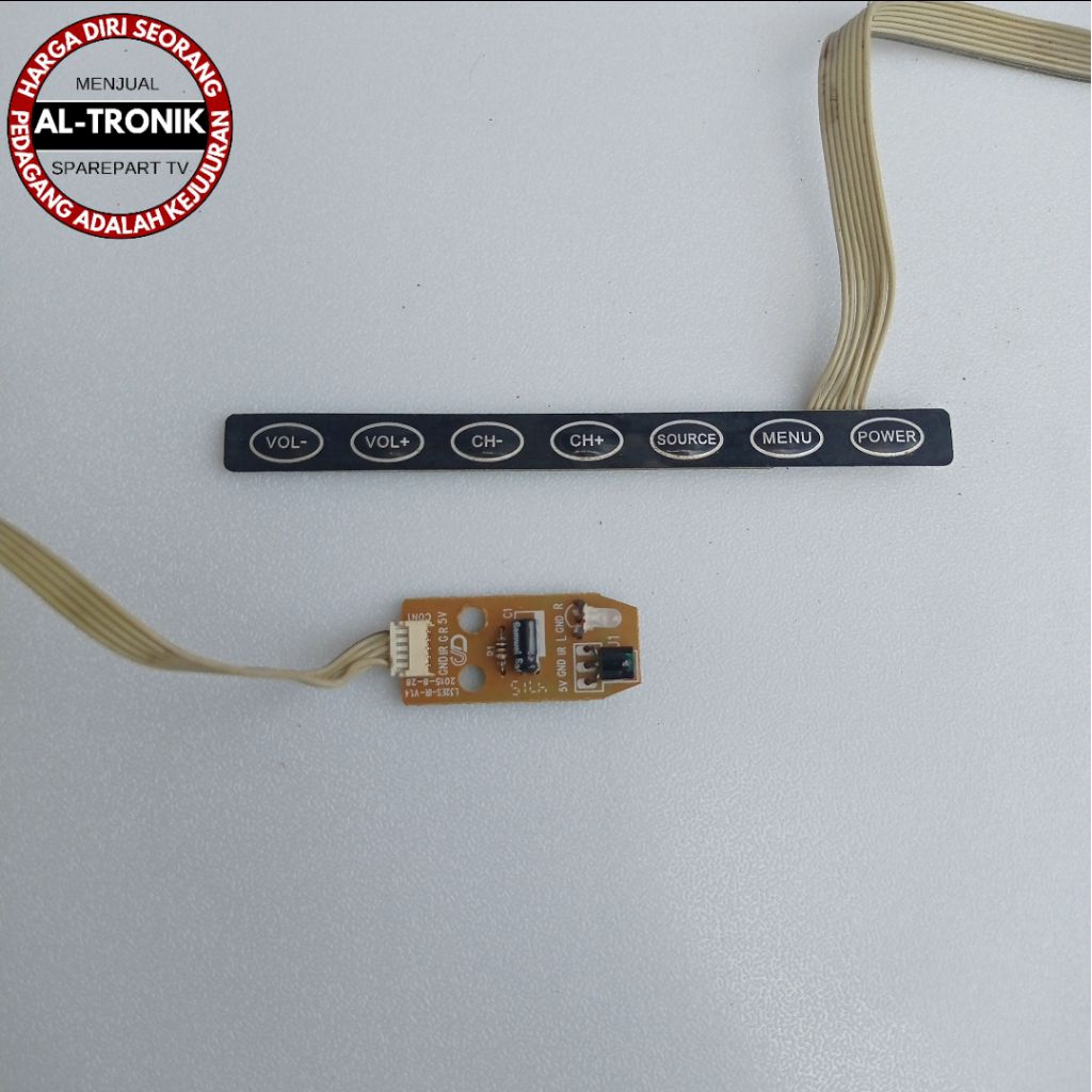 SENSOR DAN TOMBOL TV LED AKARI 20 INCH MODEL LE-20K88 MODUL IR RECEIVER MANUAL LE20K88 LE 20K88