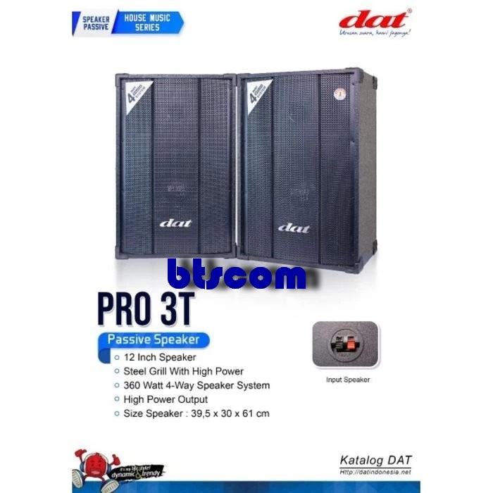 Speaker pasif dat 12 inch Pro 3T karaoke pasive pro3t
