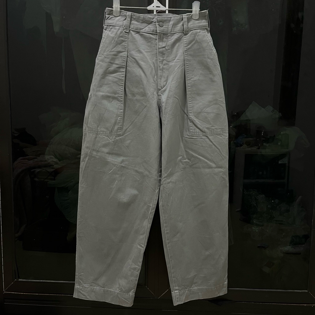 Uniqlo U Kulot Barrel Chino Grey New