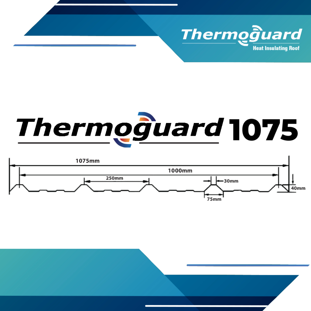 Atap UPVC Thermoguard Murah 1.3mm Anti Panas & UV Atap Kanopi Gudang Industri Kuat Awet