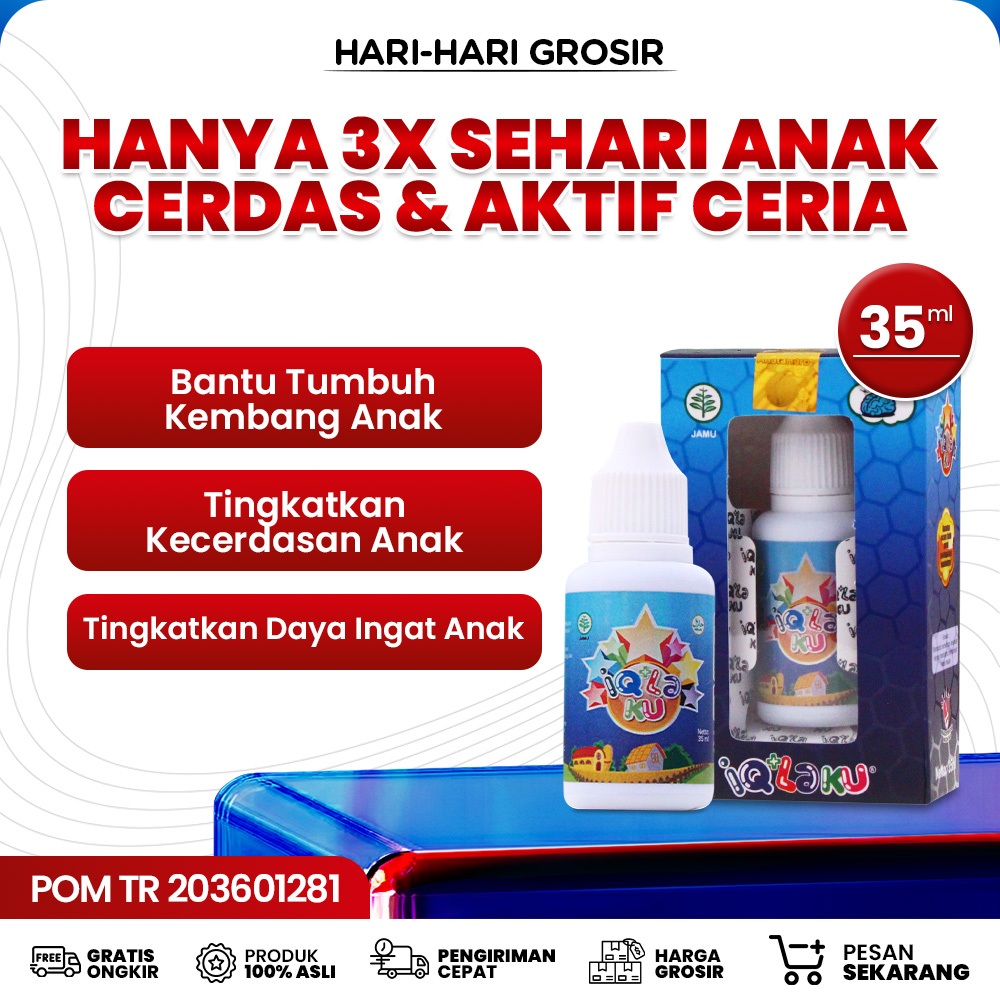 NUTRISI ANAK CERDAS INDONESIA IQLAKU IQKU 30ML VITAMIN IQ ANAK Pintar Meningkatkan Daya Ingat Anak