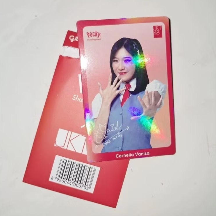 KARTU POCKY X JKT48 CORNELIA VANISA ONIEL PHOTOCARD JKT48 Limited Edition Card Pocky Wota
