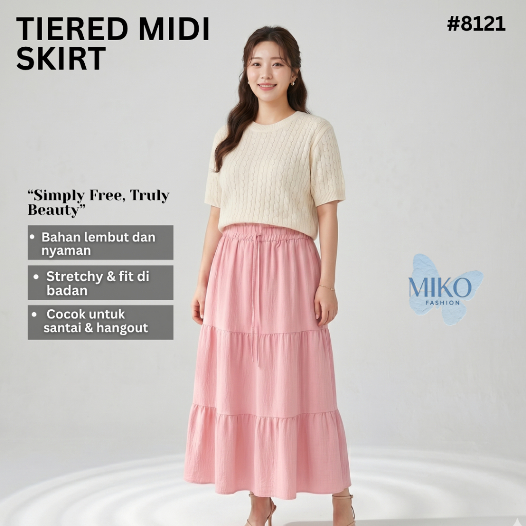 Mikofashion / Rok Dress / Rok Model Tali Wanita  Kualitas Impor / Highwaist Simple Cantik 8122