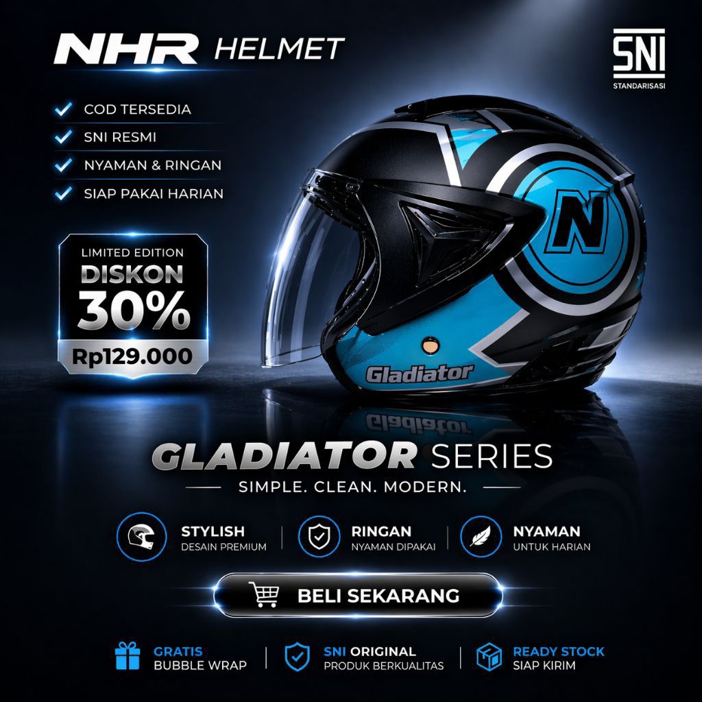 CNP Helmet NHR Helmet JP12 JP13 Helm Half Face Dewasa Pria Wanita Keren Stylish Nyaman Harian Tourin