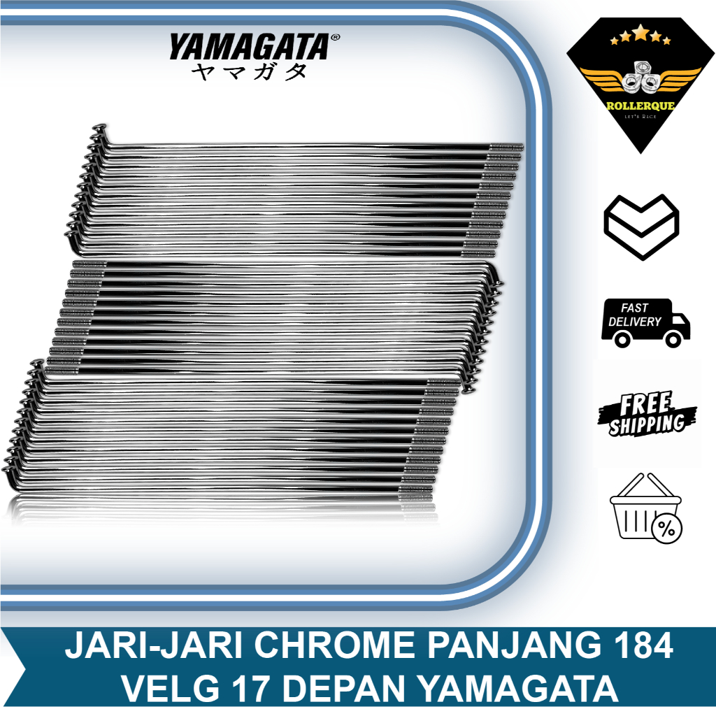Jari Jari Ruji Velg Stainless Chrome 9x184 Yamagata