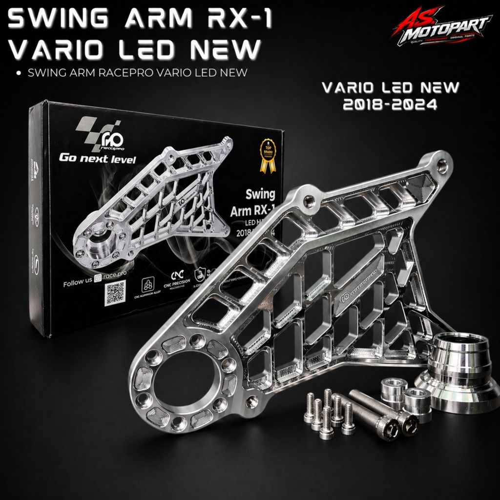 SWING ARM RACEPRO RX-1 VARIO 125 150 LED NEW OLD ORIGINAL FULL CNC T7075 ALUMINIUM BILLET PNP - ARM 