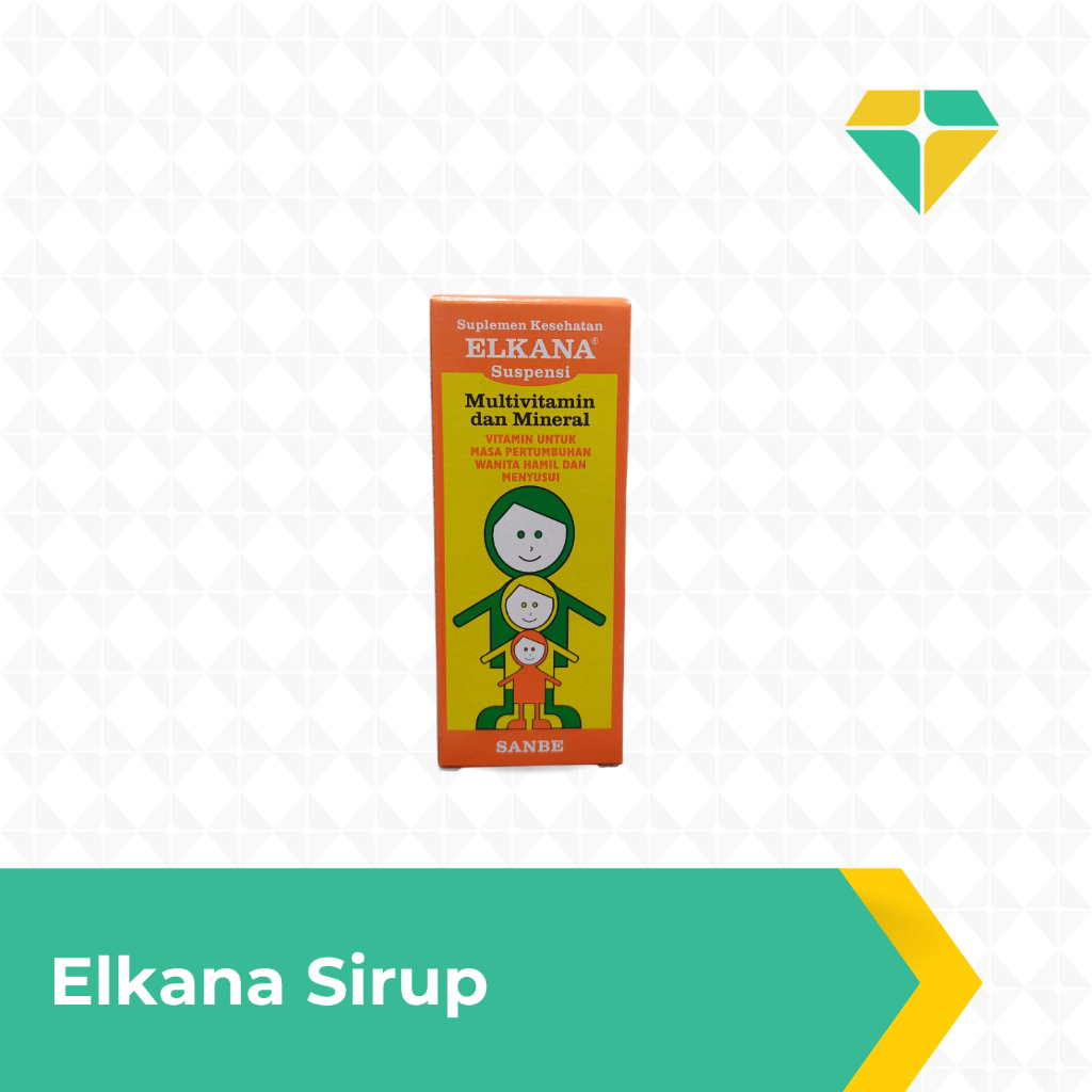 Sirup Multivitamin Elkana 60 mL untuk Anak, Ibu Hamil, dan Menyusui - Membantu Pertumbuhan Anak, Kek