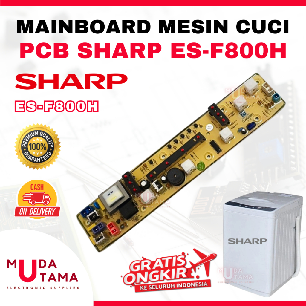 Modul PCB Mesin Cuci SHARP ES-F800H - Mainboard Mesin Cuci SHARP ES-F800H - Mainboard Mesin Cuci SHA