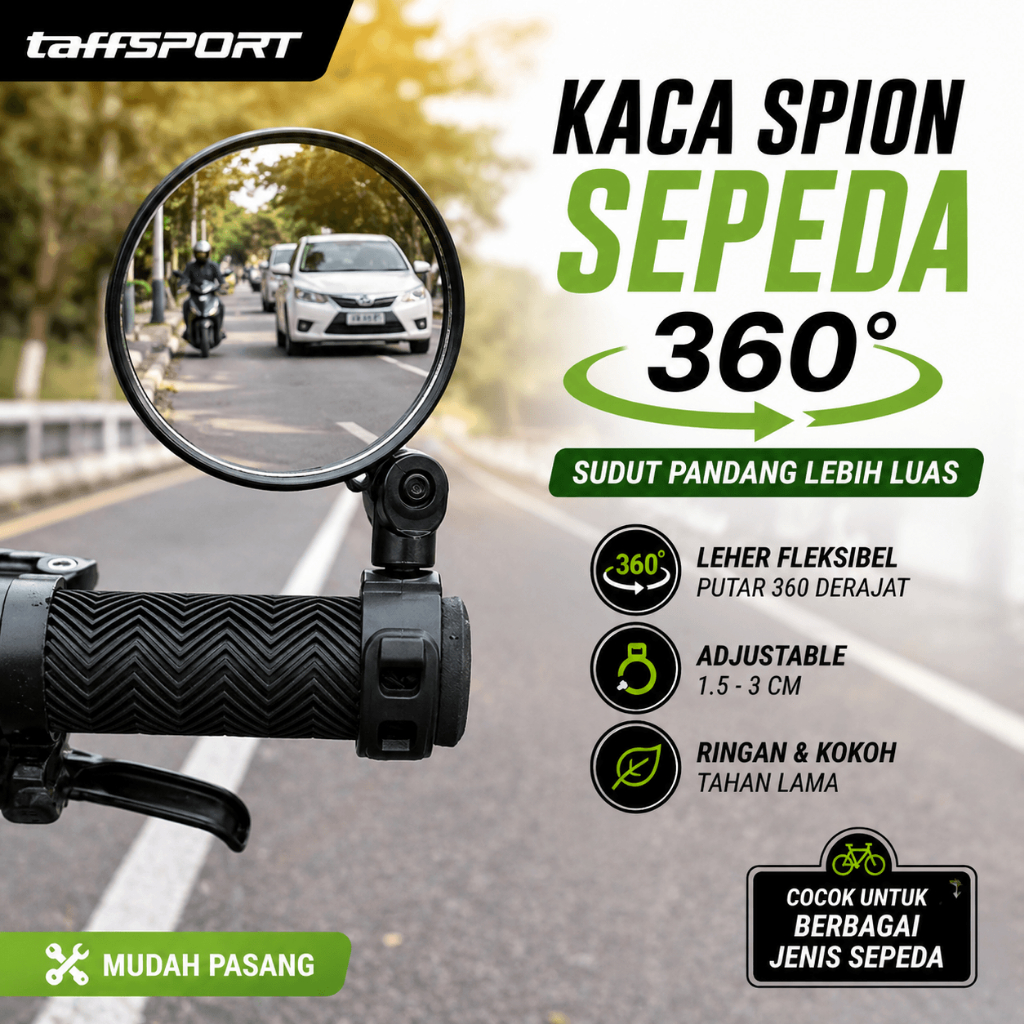 Kaca Spion Blind Spot Sepeda Onthel Bike Blindspot Sepion Aksesoris Speda Ontel 360 Derajat 1 PCS