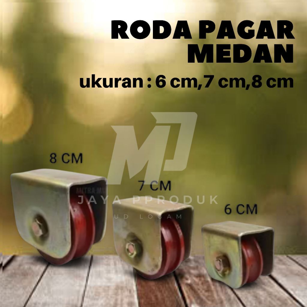 Roda pagar pintu besi cor ukuran 6cm 7cm 8cm / beton (U) dan siku (v) roda pagar gerbang