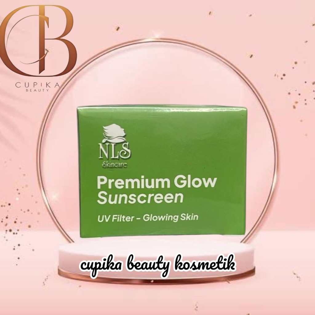 ik] [pot] NLS skincare premium glow sunscreen with uv filter + glowing skin cerah terlindungi