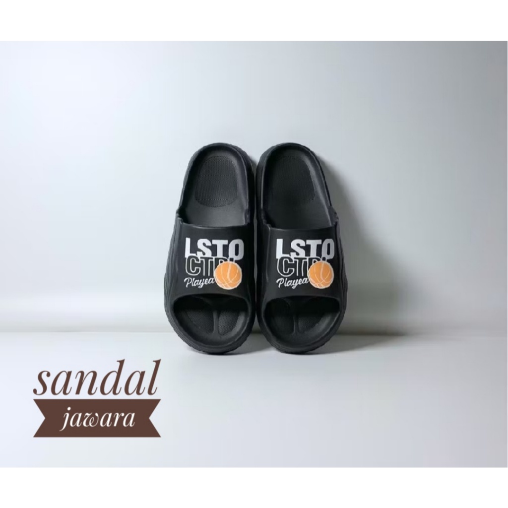 sandal slop karet pria dewasa terbaru sandal slop karet anti-slip/ sandal slop cowok kekinian